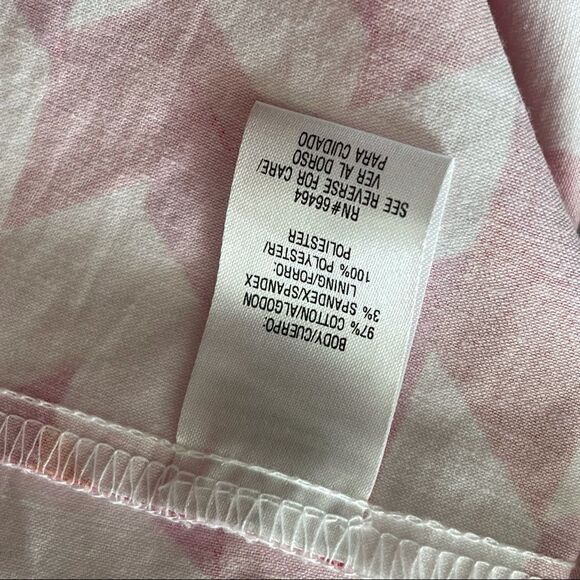 Studio One Pink/Orange/White Geo Print Fit & Flare Dress Size 6 - Picture 12 of 14
